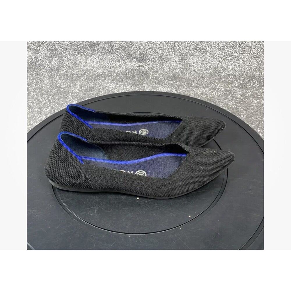 Rothy's Flats Women's Size 6.5 Pointed Toe Comfort Slip On Ballet Black